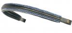 Browband, padded leather with Swarovski crystals